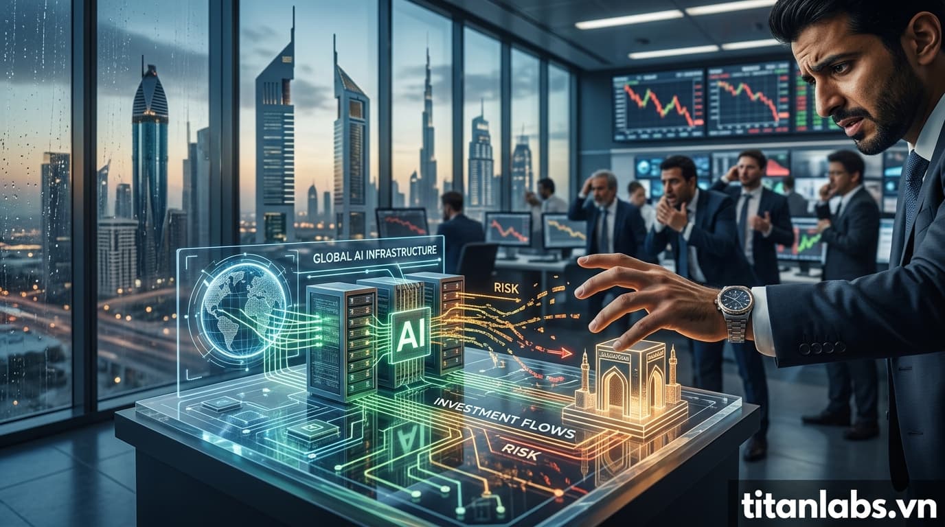 Rủi ro rút vốn Trung Đông ảnh hưởng AI toàn cầu