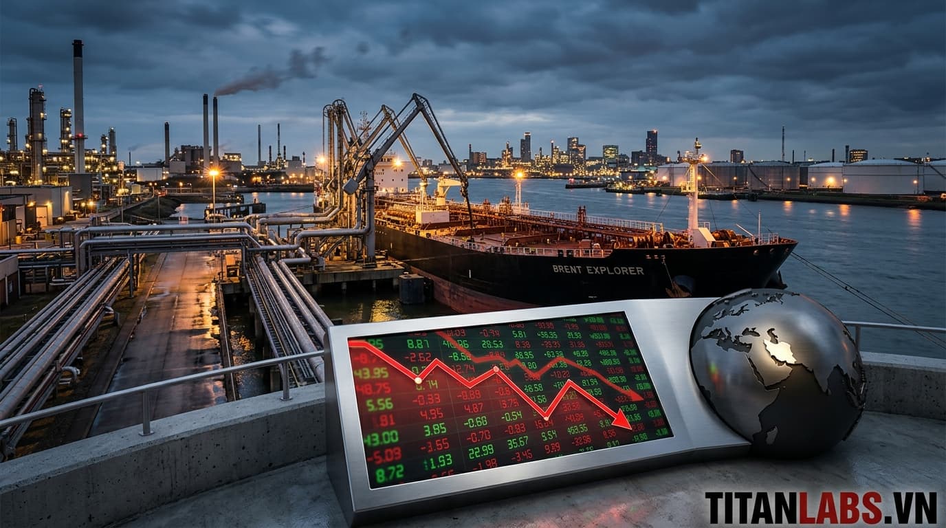 Dầu Brent giảm trước phát biểu của Trump về Iran