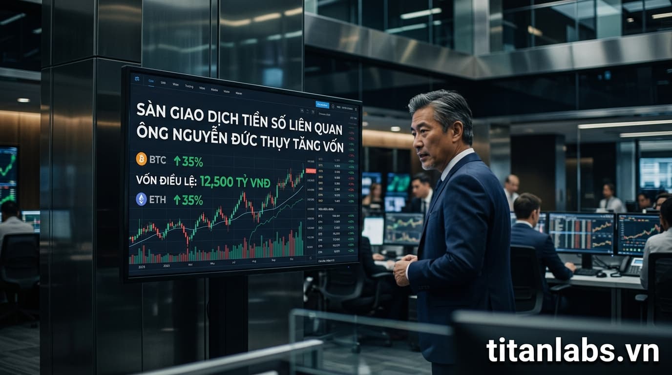 Sàn giao dịch tiền số liên quan ông Nguyễn Đức Thụy tăng vốn khủng