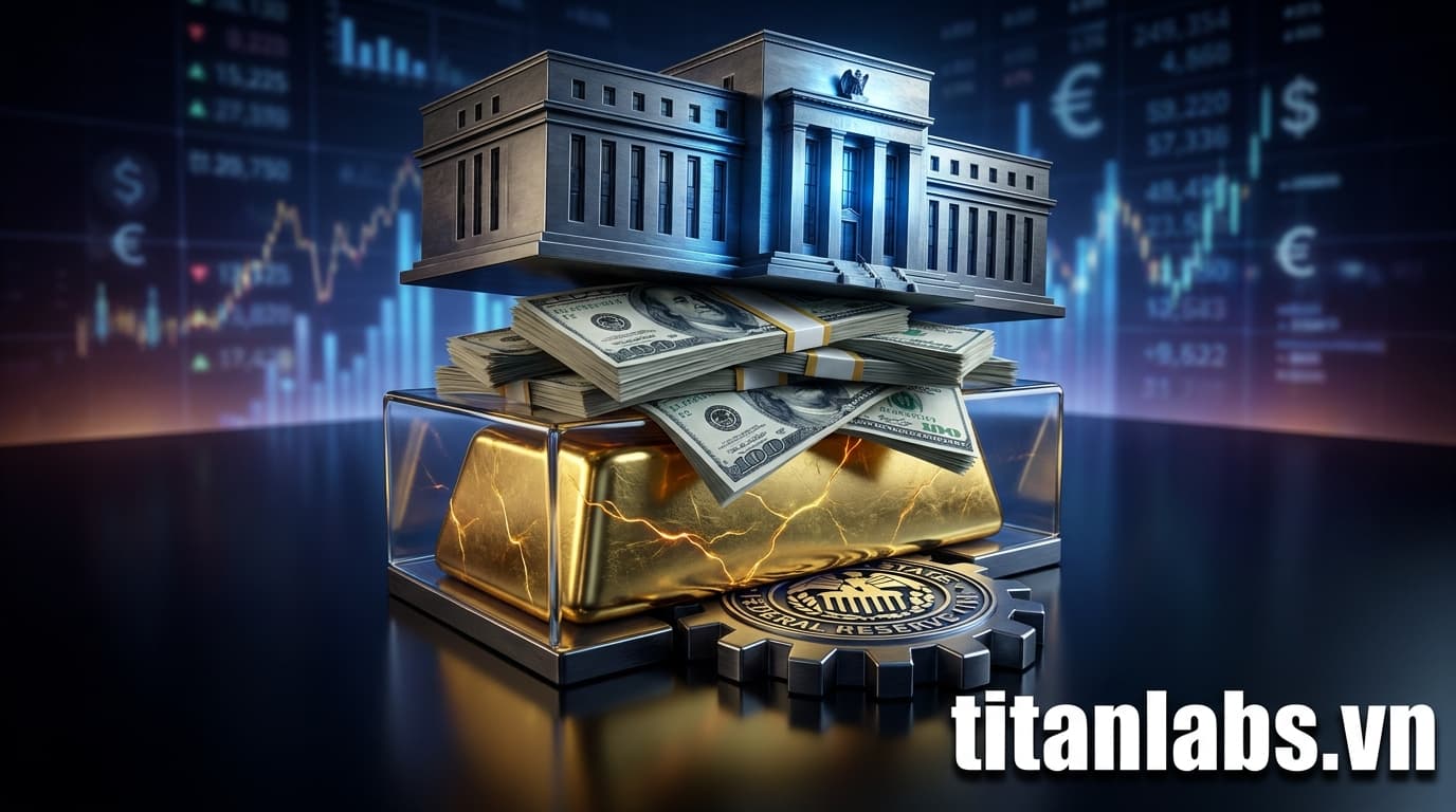 Giá vàng chịu sức ép lớn từ đồng USD và Fed