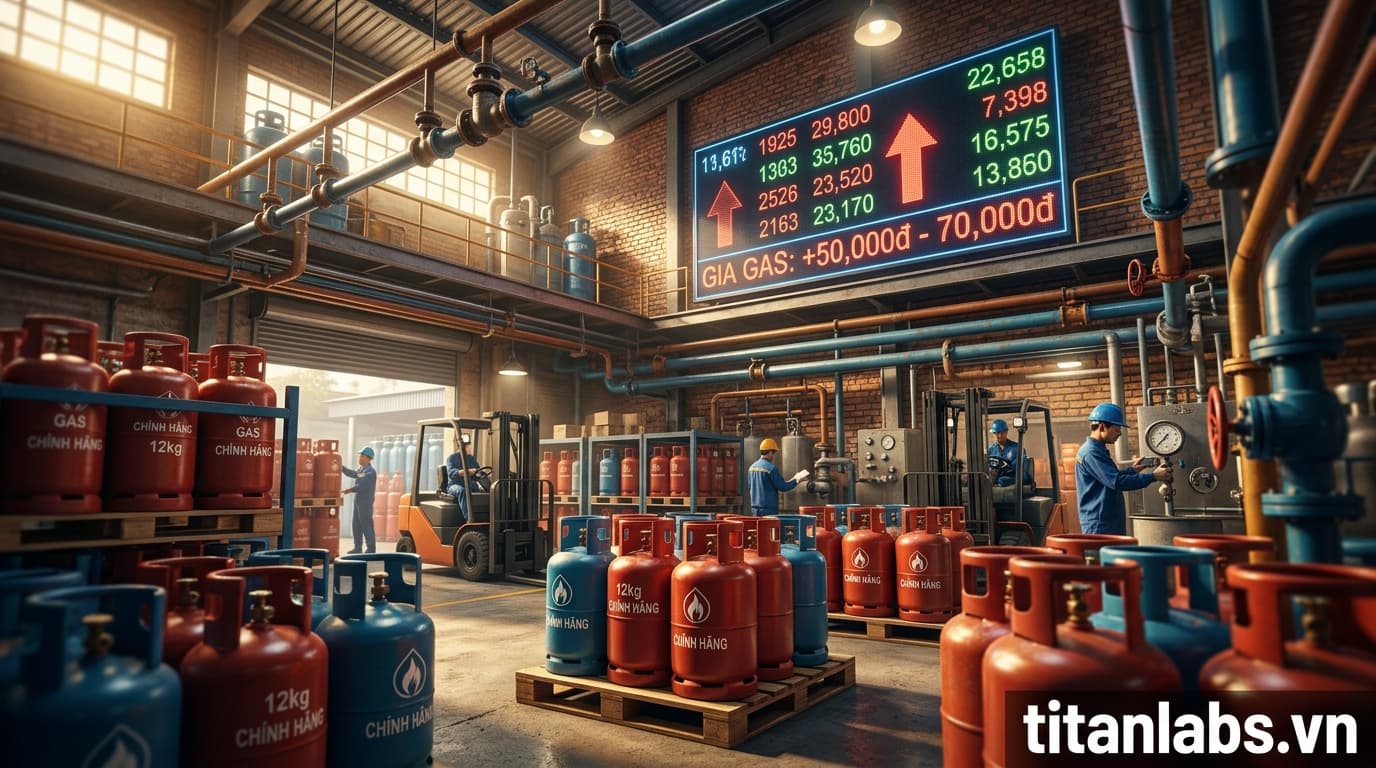 Giá gas tại TP HCM đồng loạt tăng mạnh từ 50.000-70.000 đồng/bình