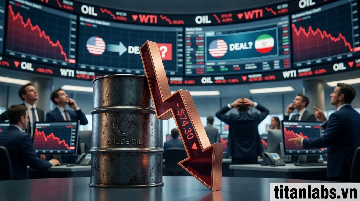 Giá dầu giảm mạnh vì tin đồn thỏa thuận Mỹ-Iran