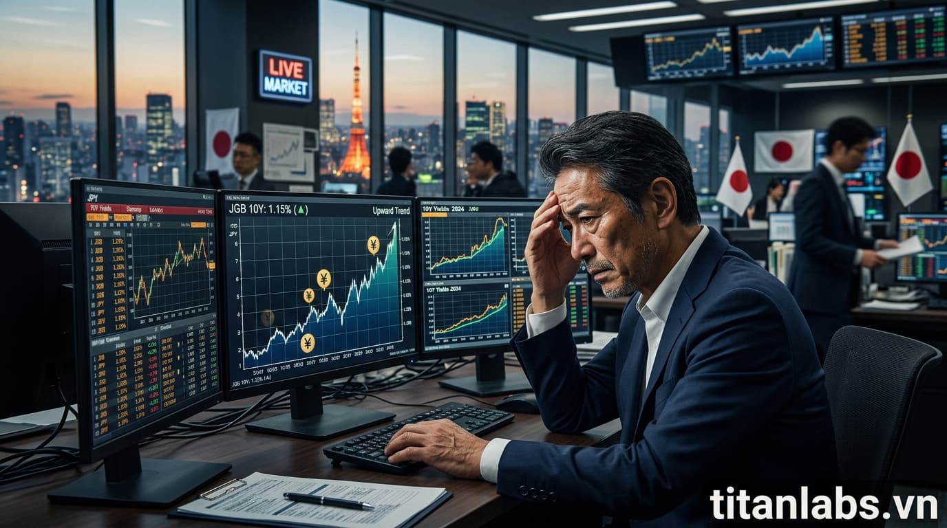 Lợi suất trái phiếu Nhật tăng vọt, lo ngại tài khóa