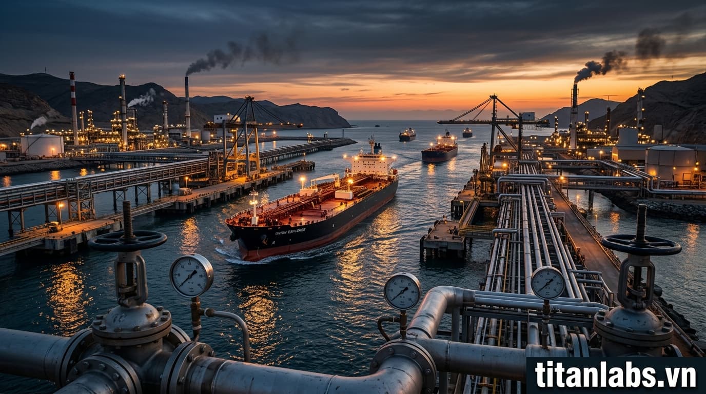Giá dầu giảm mạnh, eo biển Hormuz thông tuyến trở lại