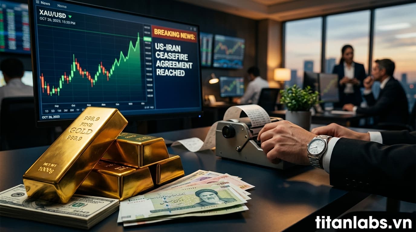 Giá vàng tăng vọt sau thỏa thuận ngừng bắn Mỹ - Iran