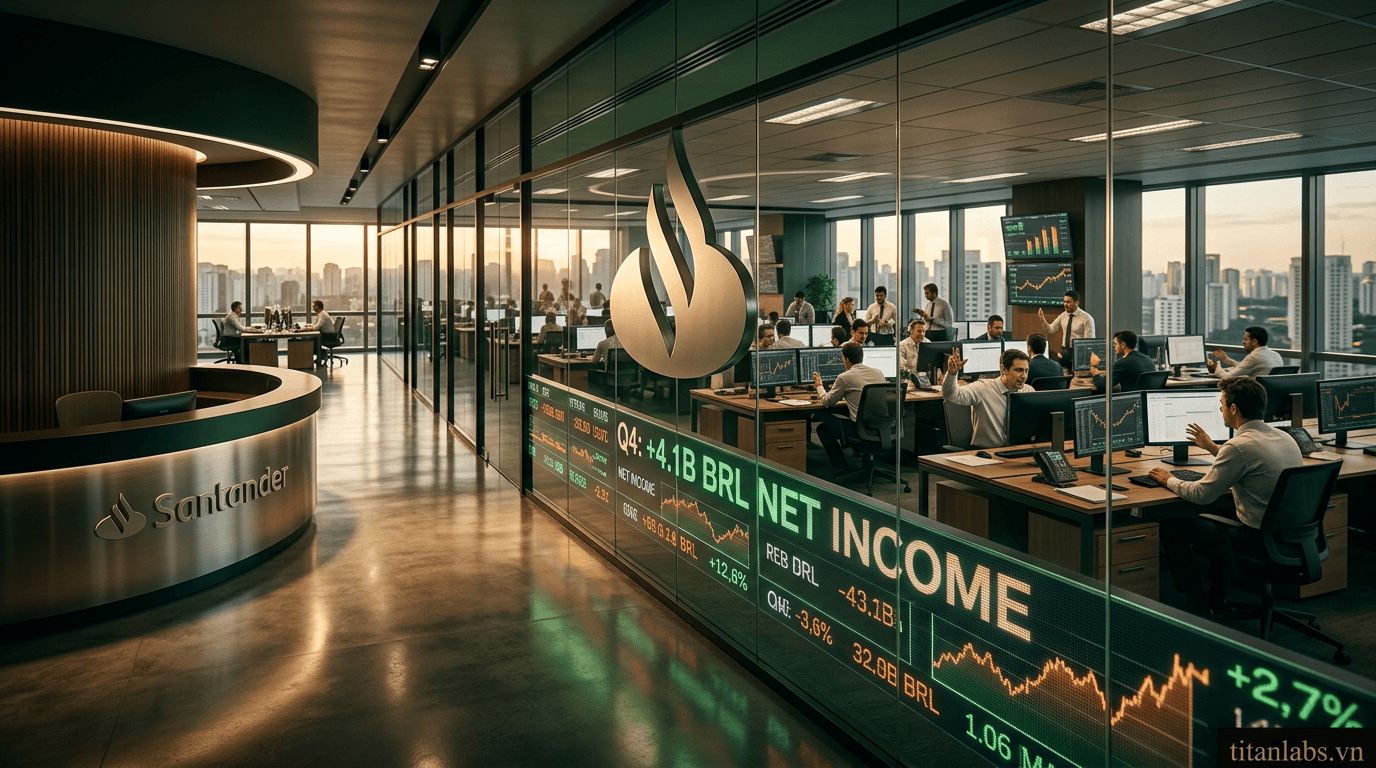 Santander Brasil đạt Lợi nhuận ròng 4,1 tỷ BRL trong Q4
