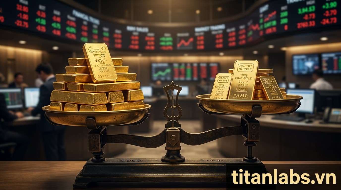 Giá vàng SJC cao hơn thế giới hơn 30 triệu đồng/lượng