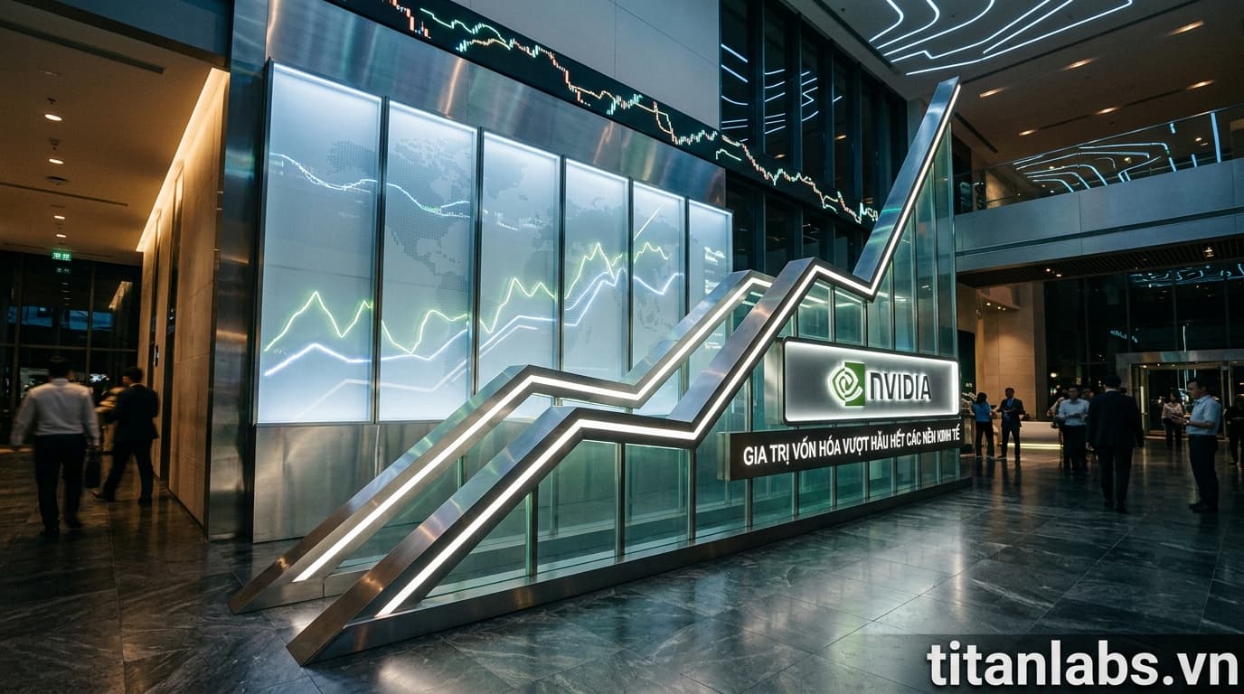 NVIDIA: Giá trị vốn hóa vượt hầu hết các nền kinh tế