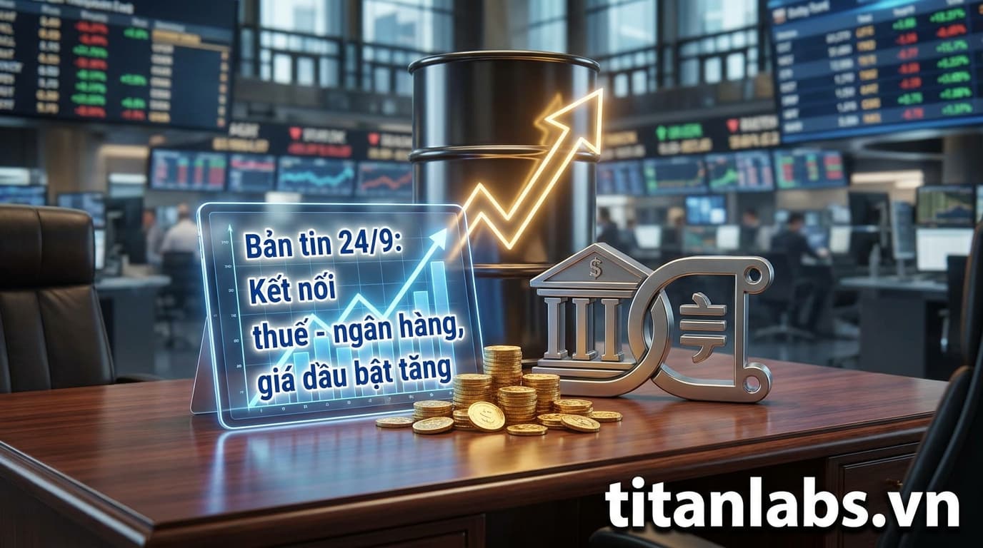 Bản tin 24/9: Kết nối thuế - ngân hàng, giá dầu bật tăng