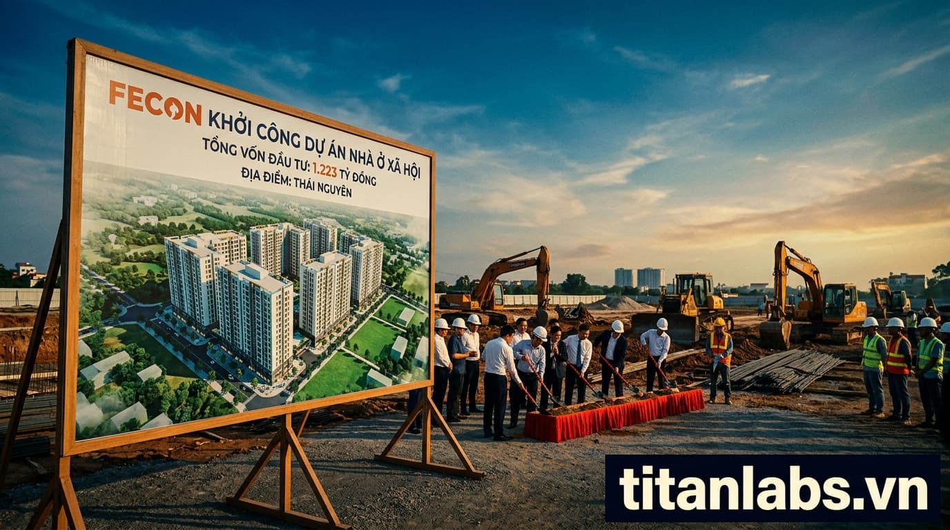 FECON khởi công dự án nhà ở xã hội 1.223 tỷ đồng tại Thái Nguyên
