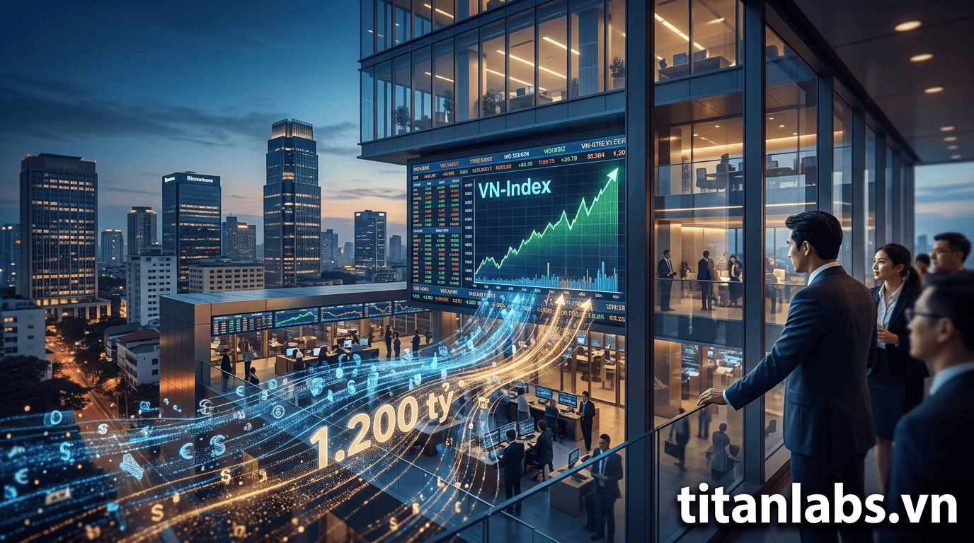 Khối ngoại gom ròng 1.200 tỷ, VN-Index phục hồi sau cú sốc