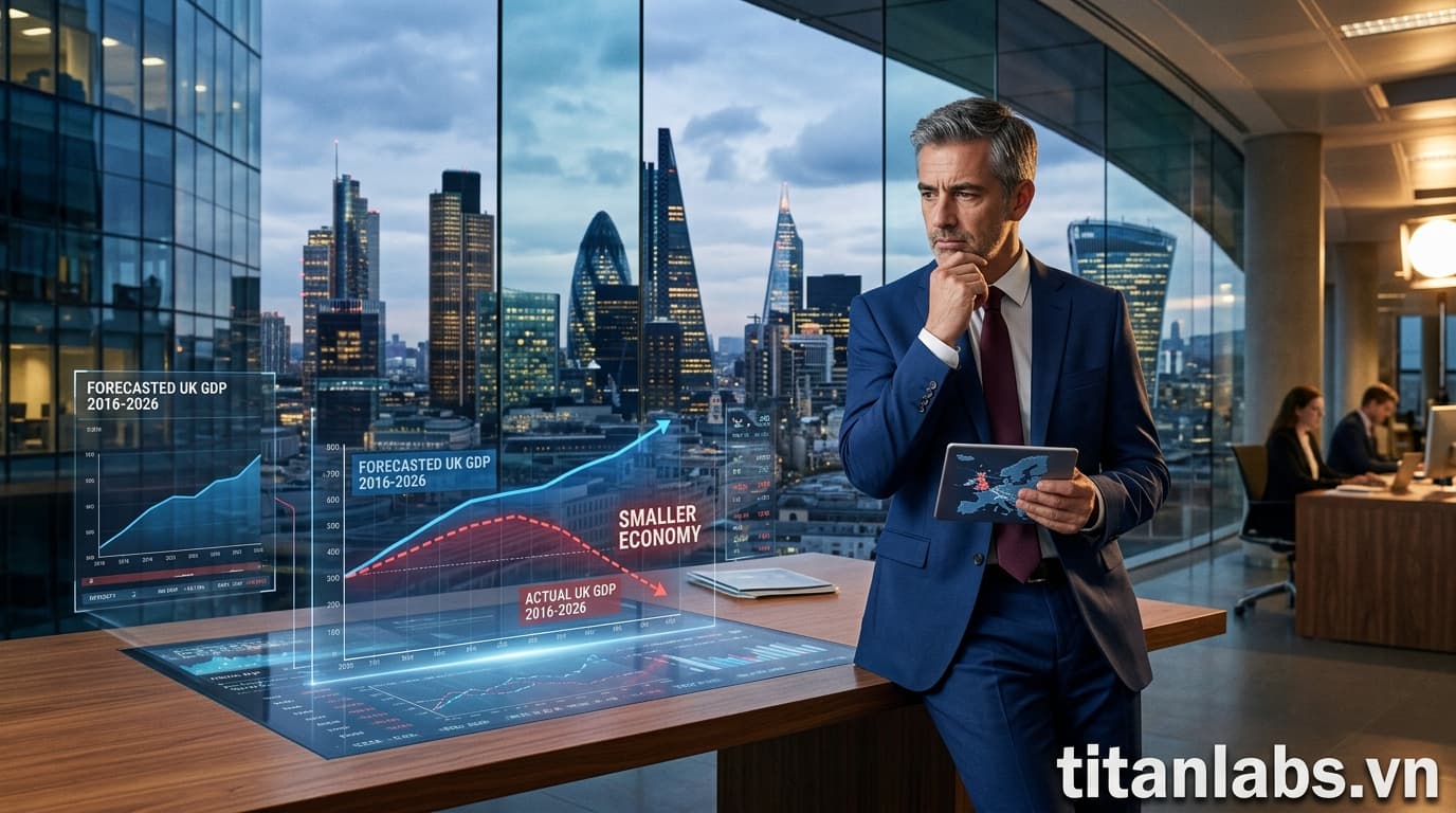 Kinh tế Anh sau 10 năm Brexit: Nền kinh tế nhỏ hơn dự kiến