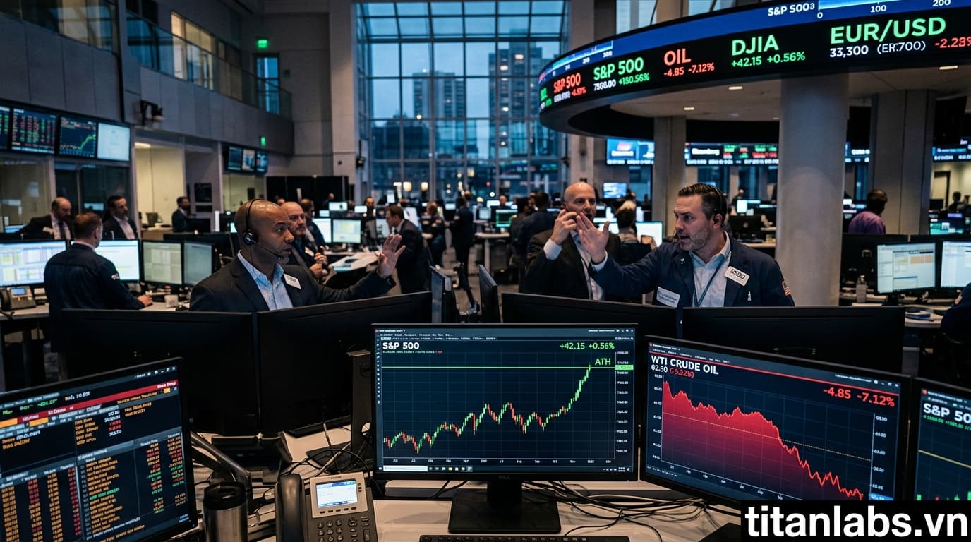 S&P 500 Vượt 7.500 Điểm, Giá Dầu Giảm Mạnh