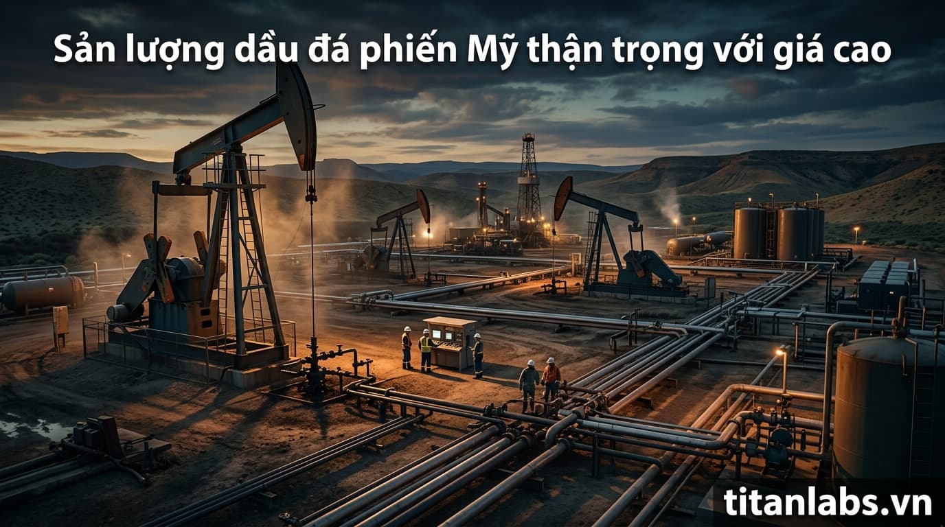 Sản lượng dầu đá phiến Mỹ thận trọng với giá cao