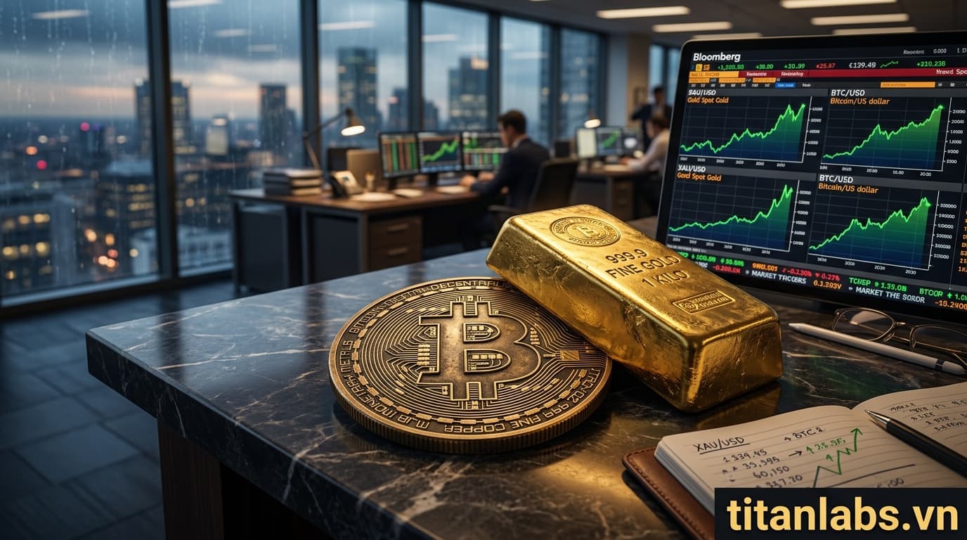 Bitcoin và vàng cùng tăng mạnh: Vì sao?