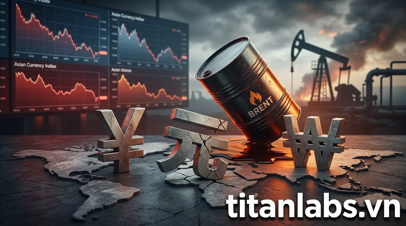 Tiền tệ châu Á giảm, dầu tăng vì căng thẳng Trung Đông