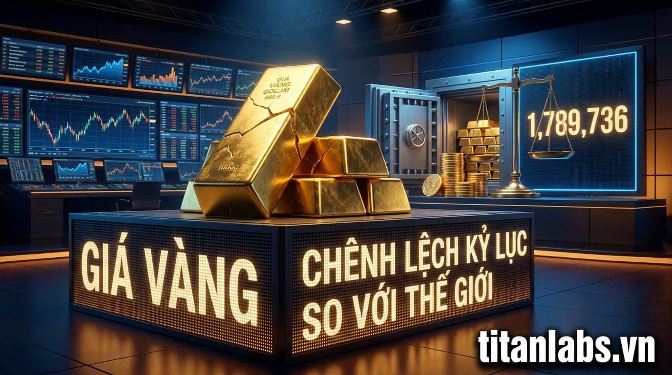 Giá vàng chênh lệch kỷ lục so với thế giới