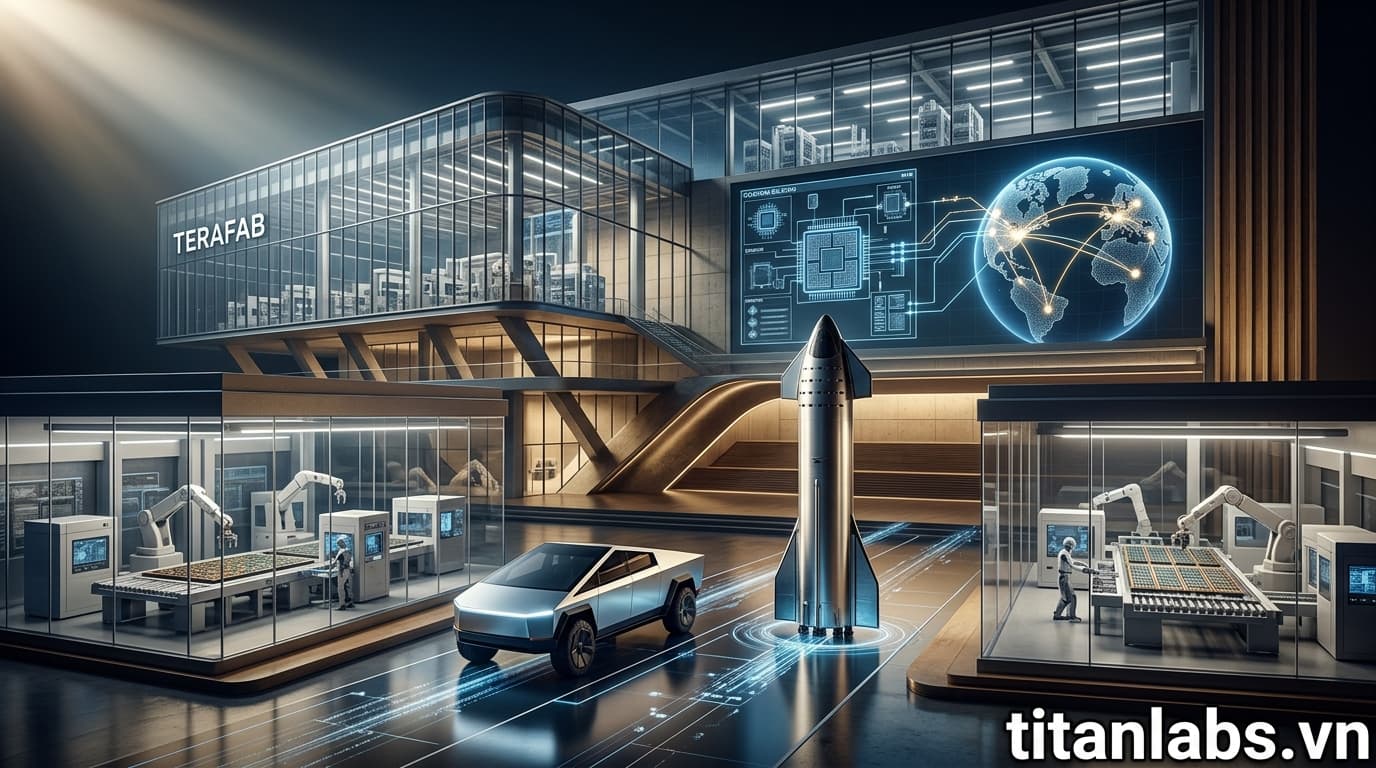 Musk công bố "Terafab" nội hóa sản xuất chip cho Tesla, SpaceX