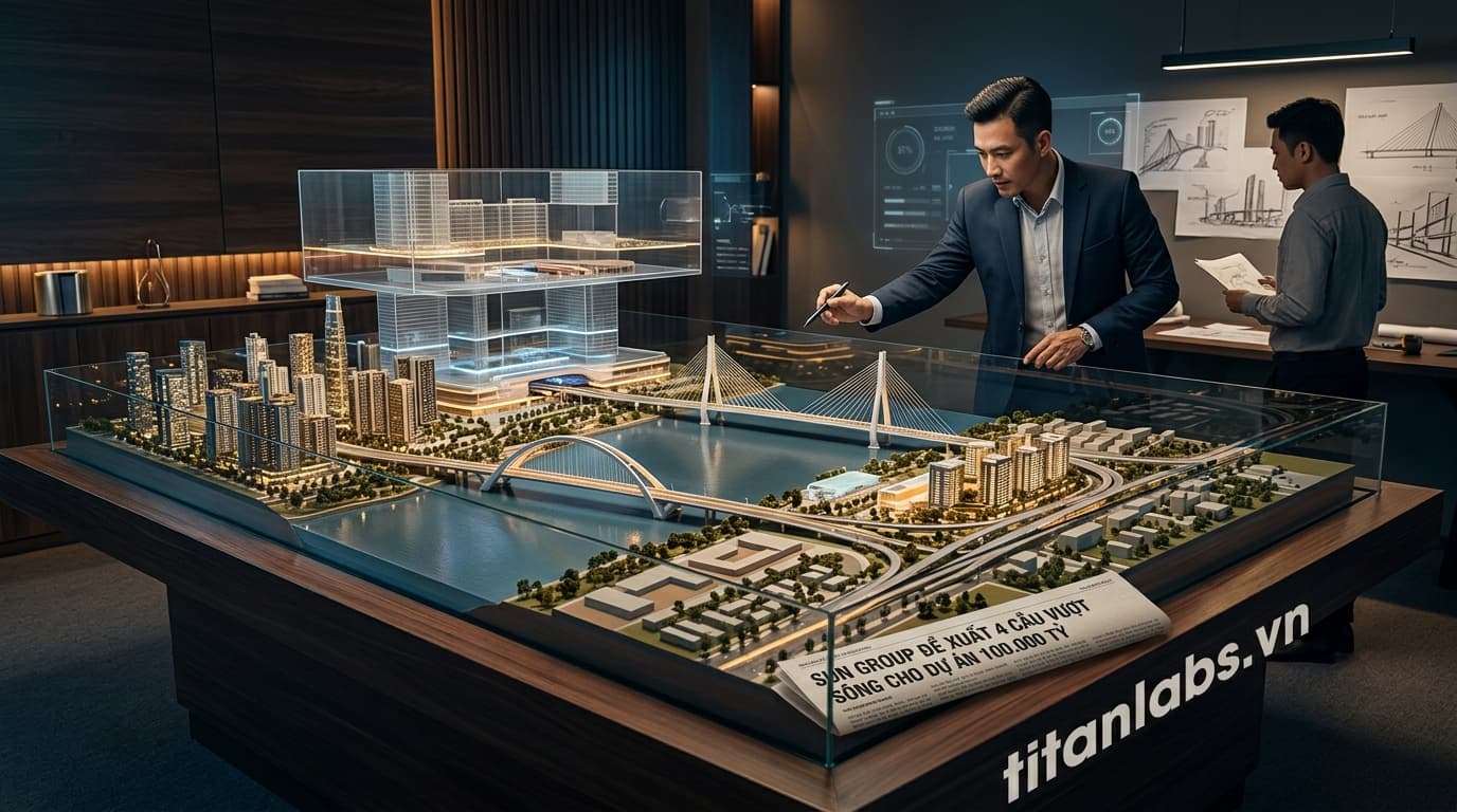 Sun Group đề xuất 4 cầu vượt sông cho dự án 100.000 tỷ