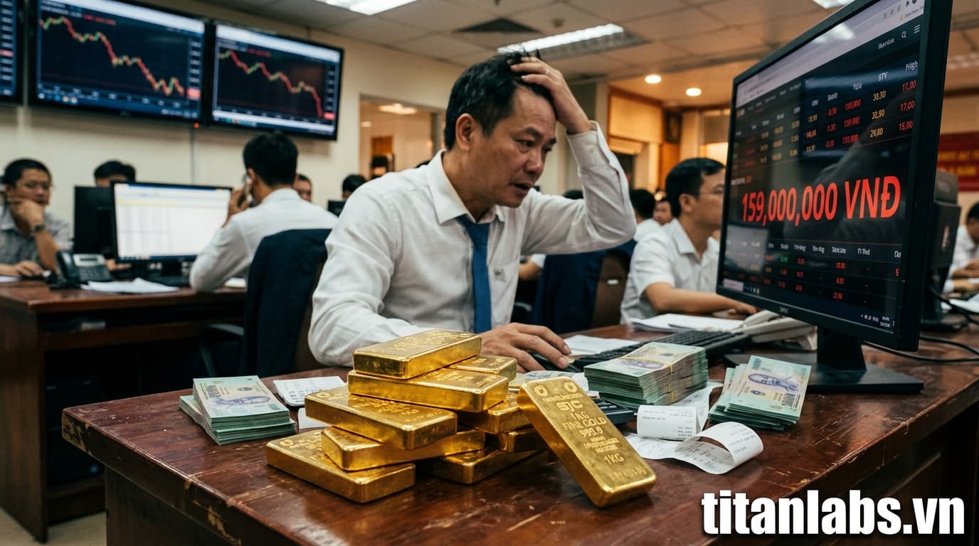 Vàng miếng giảm mạnh, còn 159 triệu đồng/lượng