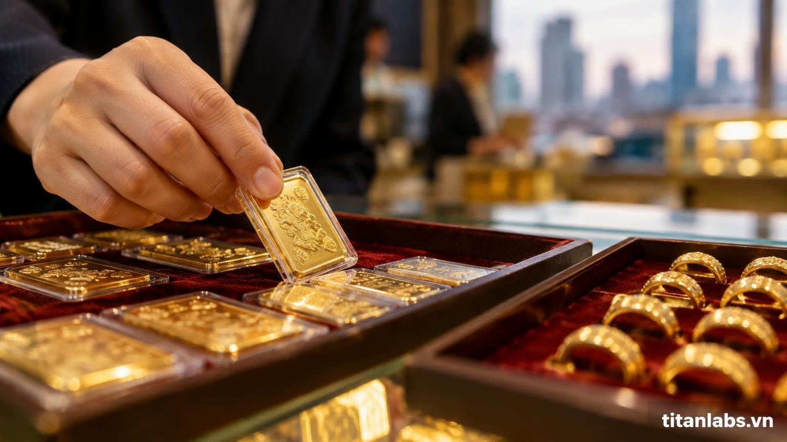 Giá vàng miếng SJC và vàng nhẫn sáng 17/10 đi ngang