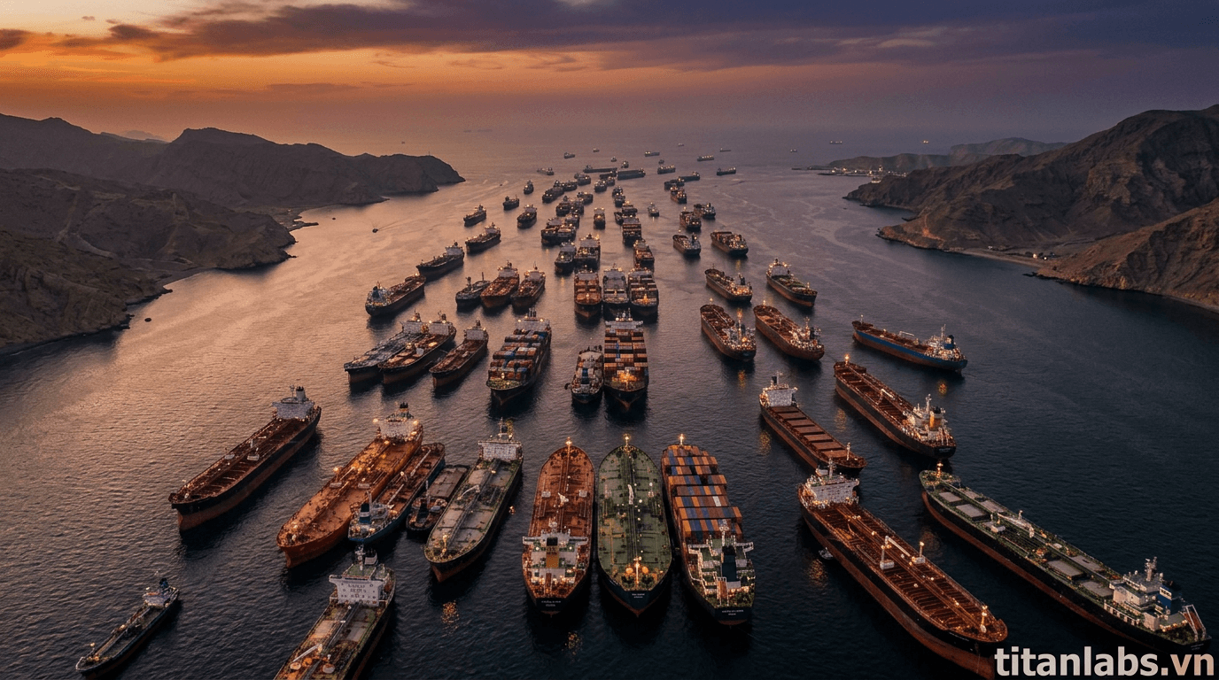 EOI: Hàng trăm tàu bị kẹt tại Eo biển Hormuz