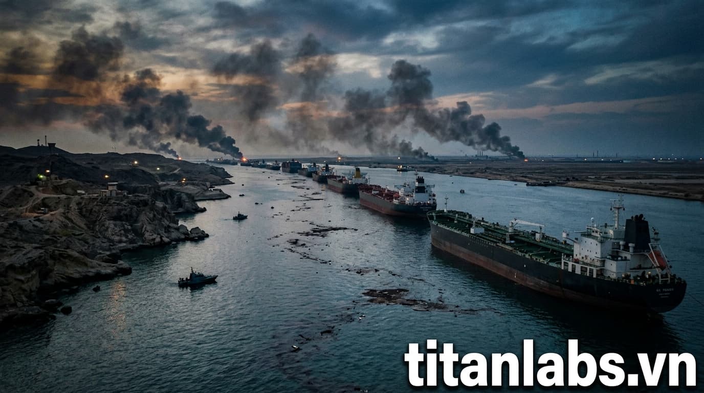 Eo biển Hormuz tê liệt do xung đột Mỹ-Iran