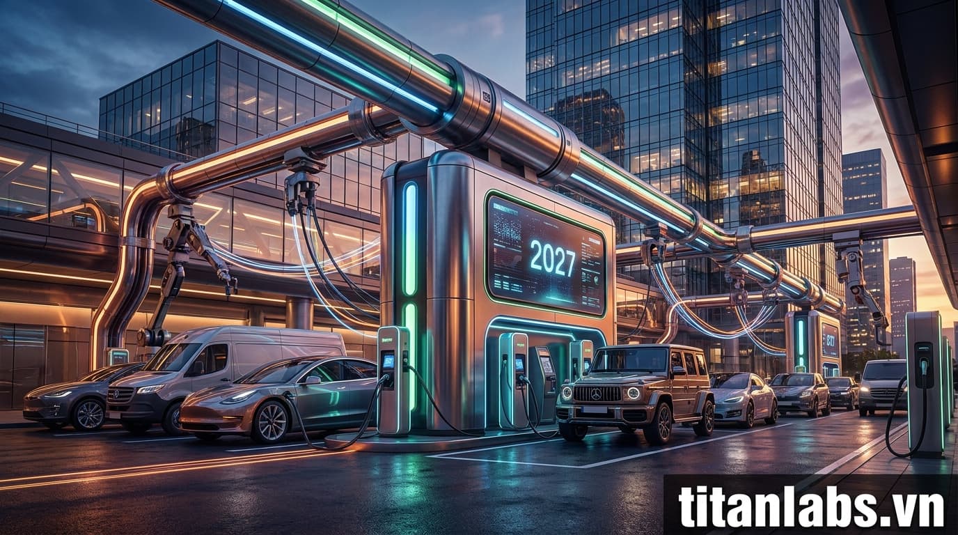 Trạm sạc xe điện phải sẵn sàng dùng chung từ 2027