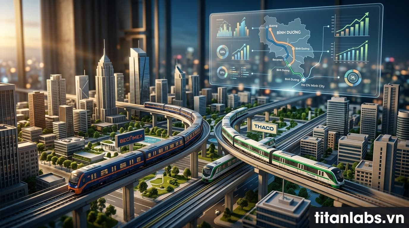 Becamex - Thaco đề xuất làm 2 tuyến metro đi Bình Dương