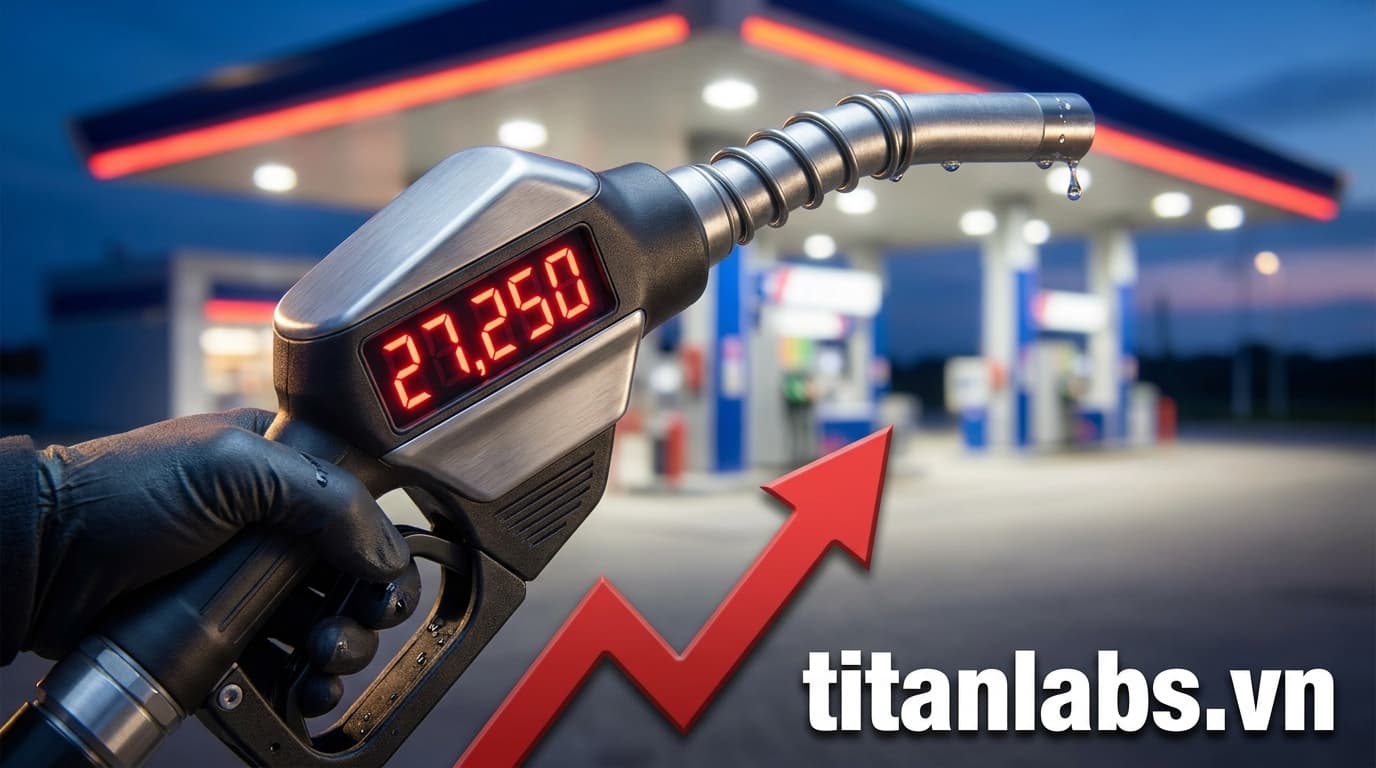 Giá xăng dầu tăng mạnh, RON 95 vượt 27.000 đồng/lít