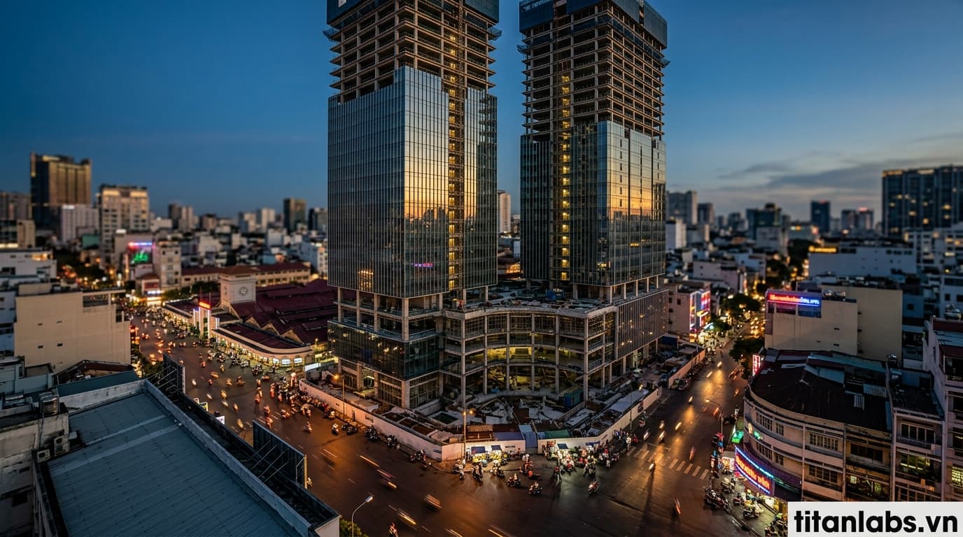One Central Saigon: Tòa tháp đôi 500 triệu USD đối diện Chợ Bến Thành