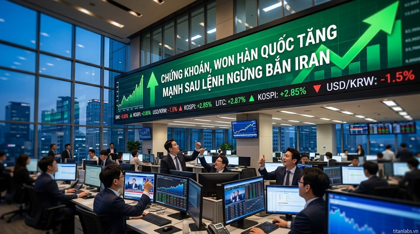 Chứng khoán, Won Hàn Quốc tăng mạnh sau lệnh ngừng bắn Iran