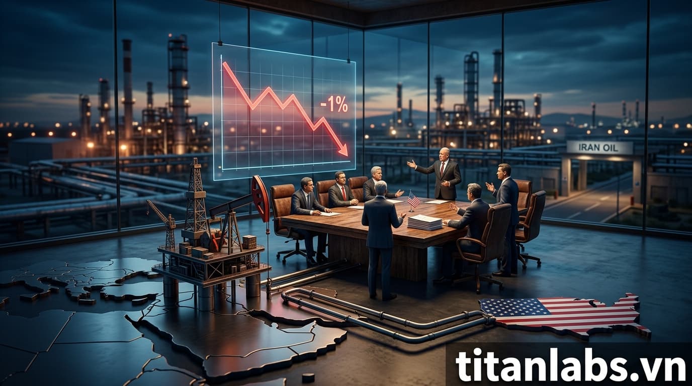 Giá dầu giảm gần 1% khi Mỹ chuẩn bị thêm lệnh trừng phạt Iran