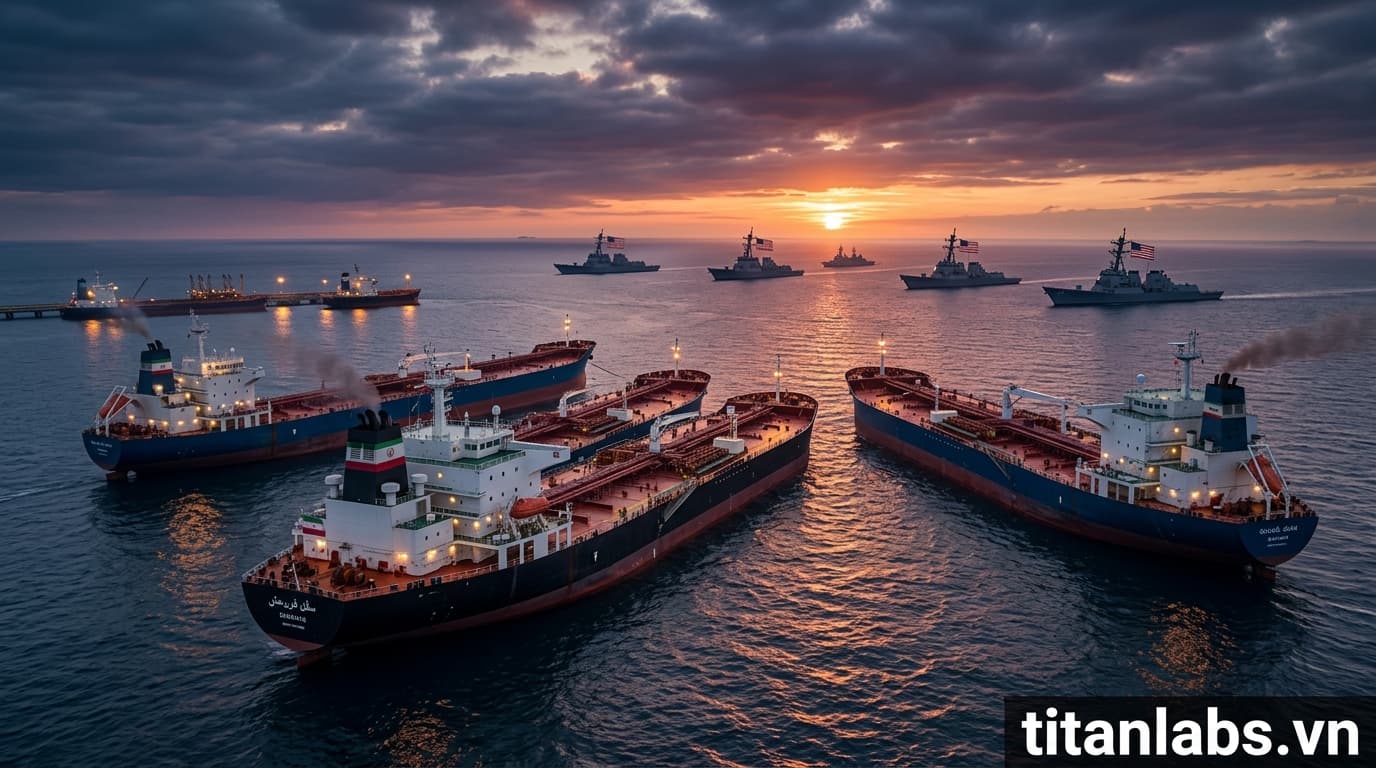 Tàu chở dầu Iran tập trung gần vùng phong tỏa Mỹ