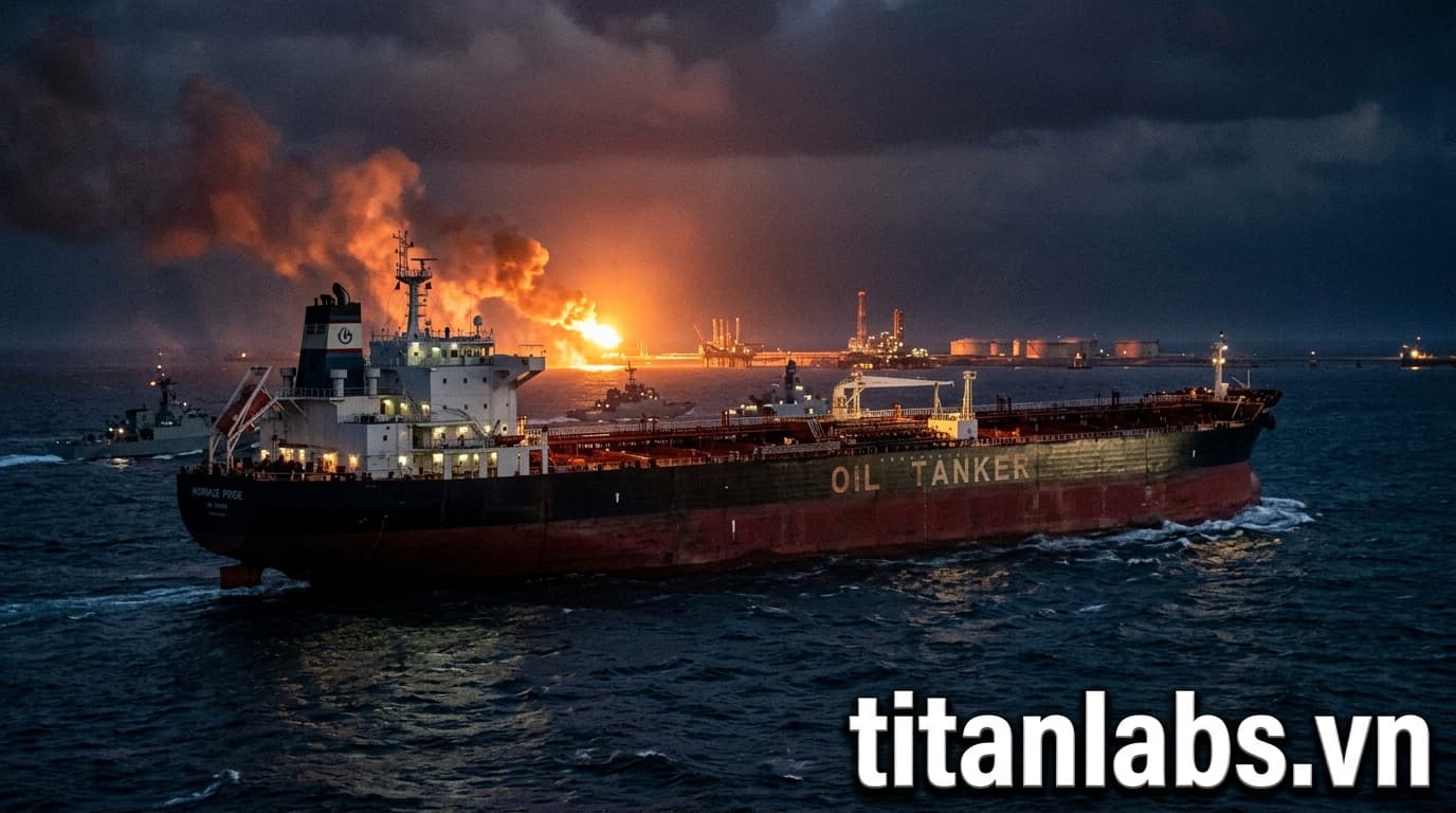 Giá dầu có thể tăng vọt nếu Eo biển Hormuz đóng cửa
