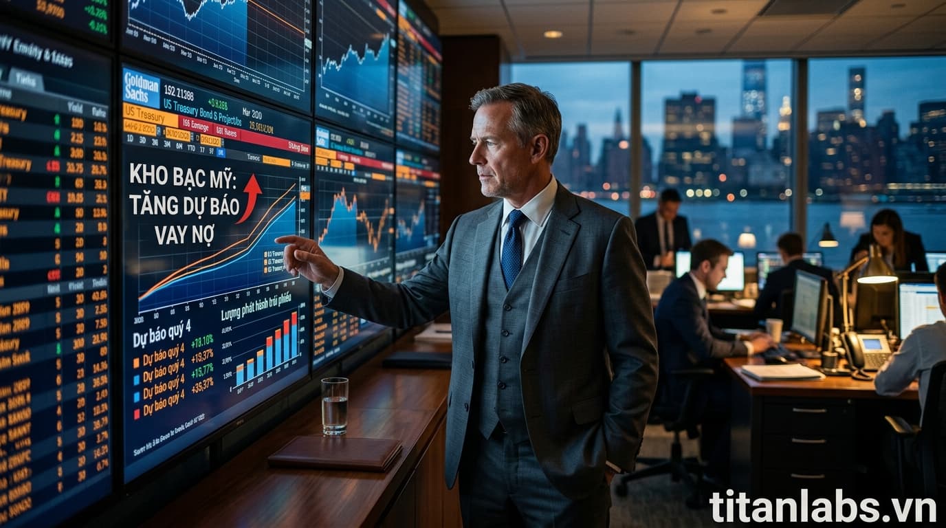 Goldman Sachs: Kho bạc Mỹ tăng dự báo vay nợ