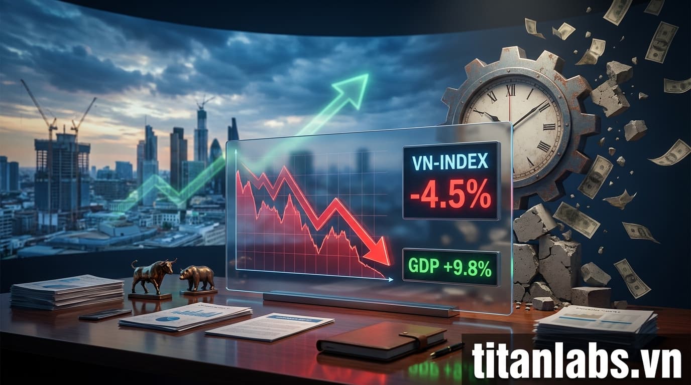 Vì sao VN-Index lao dốc dù GDP tăng gần 10%?