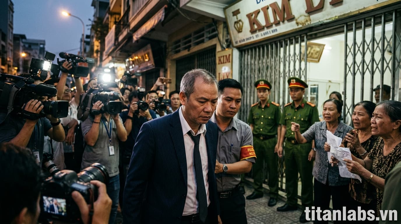 Chủ tiệm vàng Kim Lý bị khởi tố, khách mất tiền tỷ