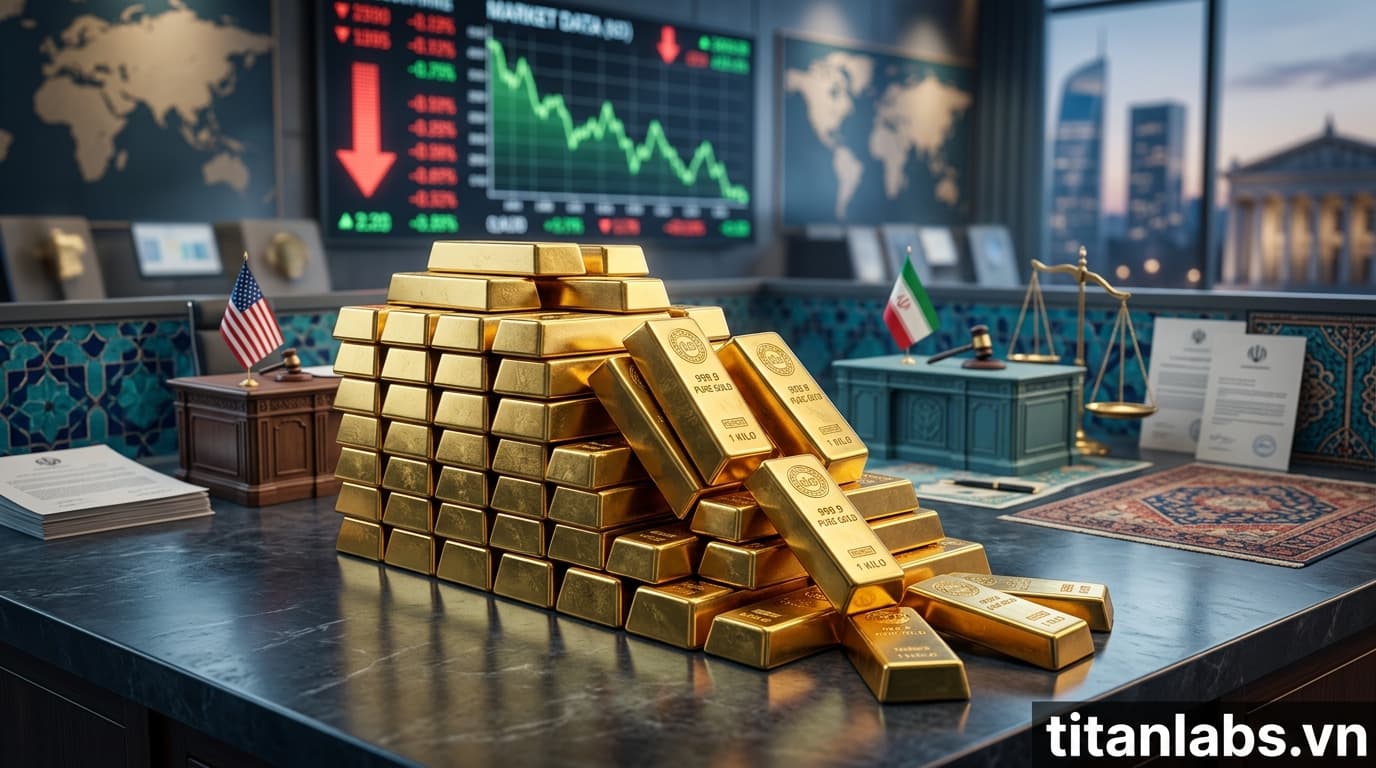 Giá vàng lao dốc sau khi Mỹ bác đề xuất của Iran
