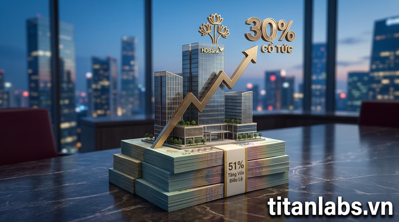 HDBank chốt chia cổ tức 30%, tăng vốn điều lệ 51%