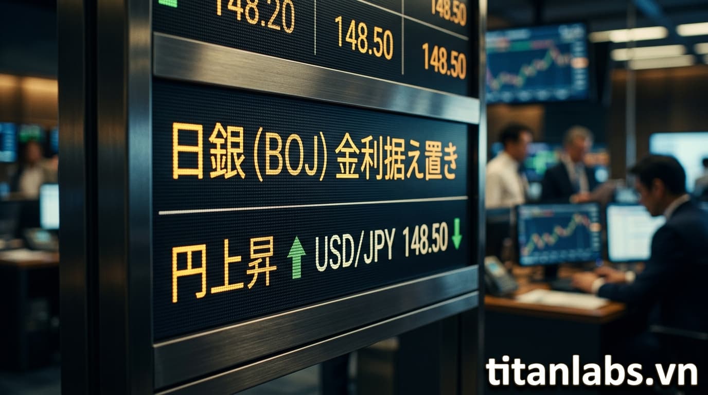 BOJ giữ nguyên lãi suất, Yen tăng giá