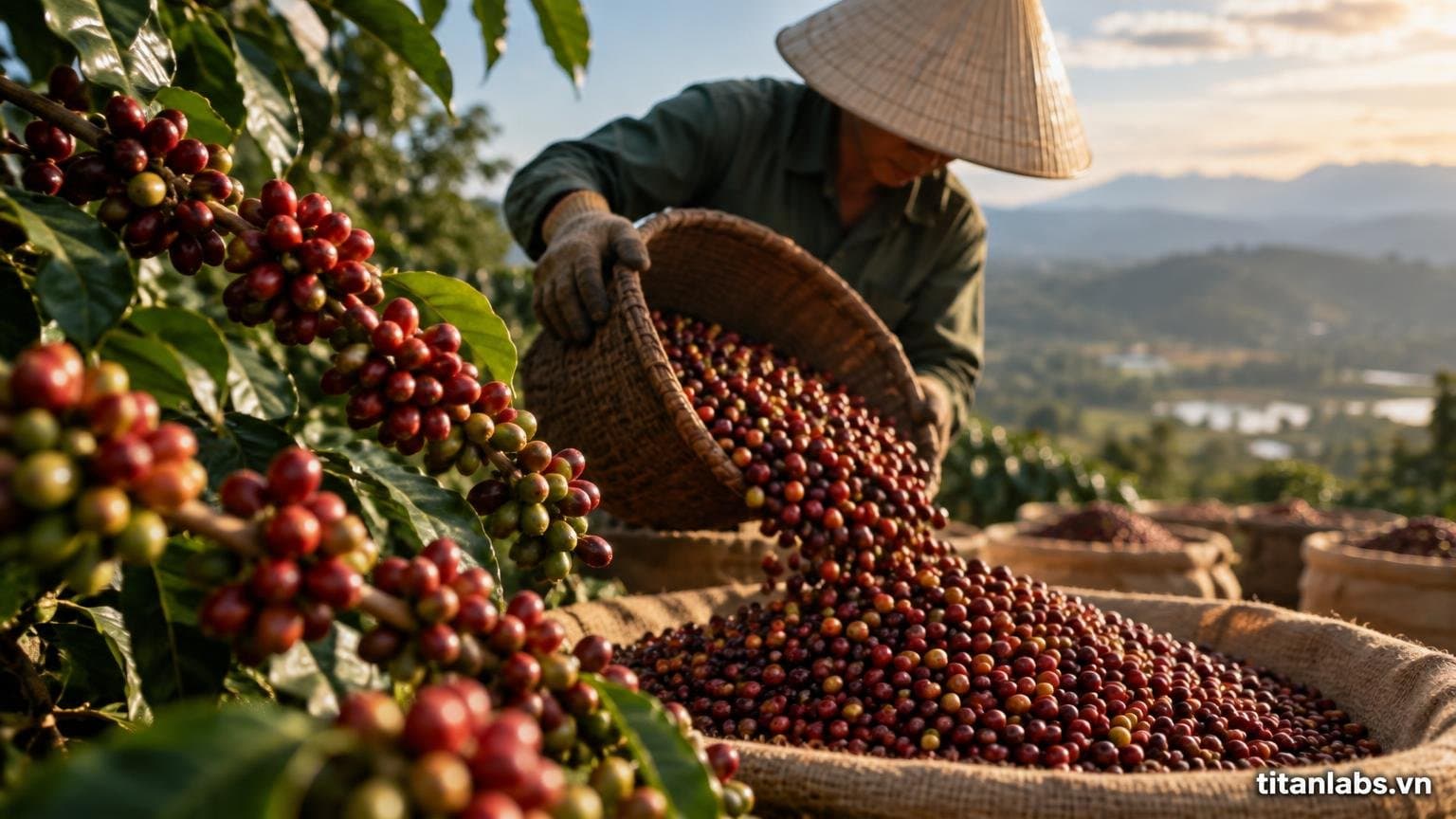 Giá cà phê trong nước lao dốc về 88.500 đồng/kg