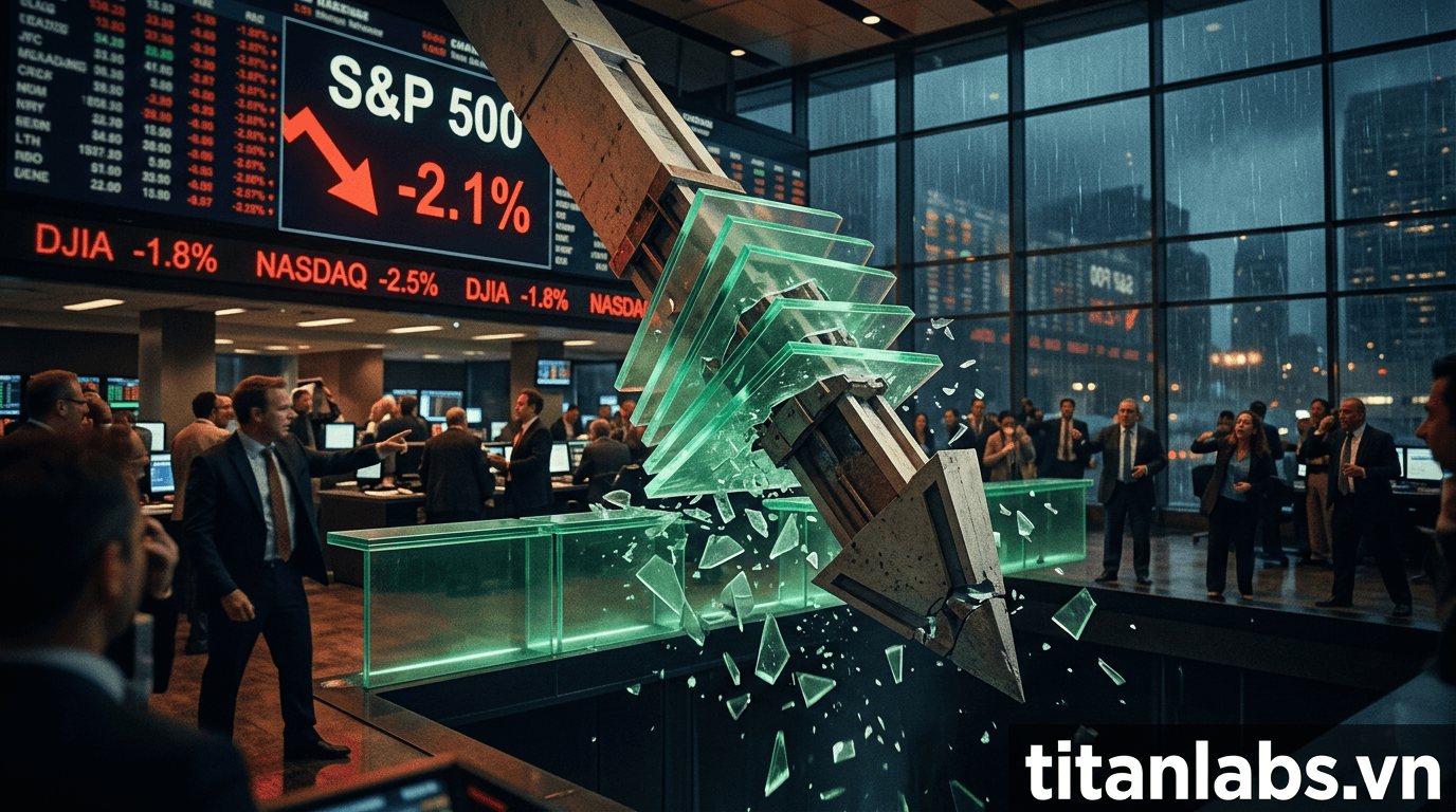 S&P 500 thủng ngưỡng hỗ trợ, rủi ro giảm 10% hiện hữu