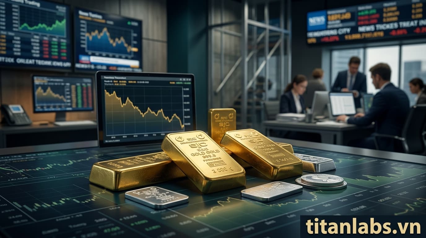 Giá vàng SJC mất thêm 2 triệu/lượng, bạc giảm nhẹ