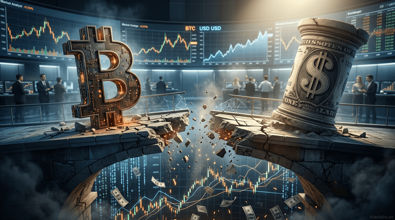 Bitcoin và Đô la Mỹ: Mối quan hệ 12 năm đổ vỡ