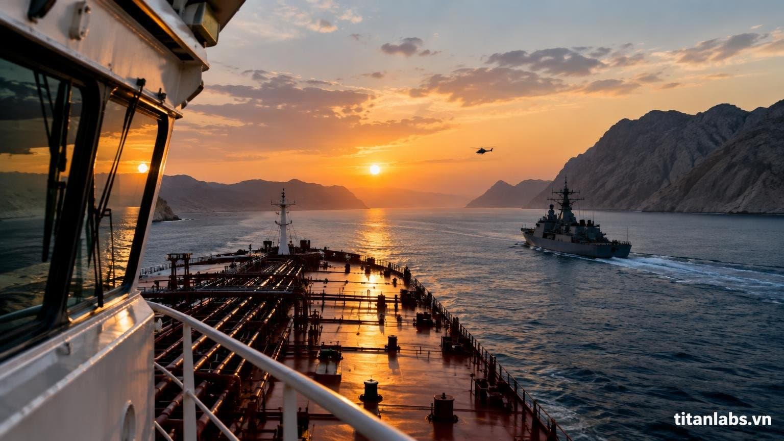 Căng thẳng eo biển Hormuz đe dọa dòng chảy năng lượng