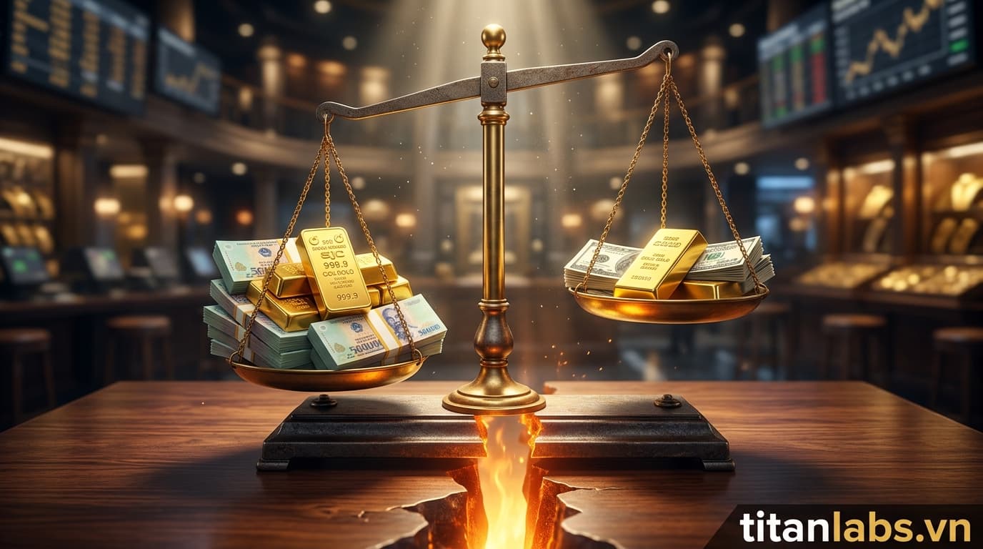 Giá vàng trong nước cao hơn thế giới gần 30 triệu đồng/lượng