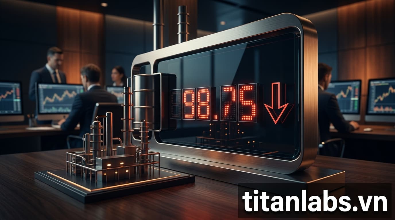 Giá dầu giảm mạnh dưới 100 USD/thùng