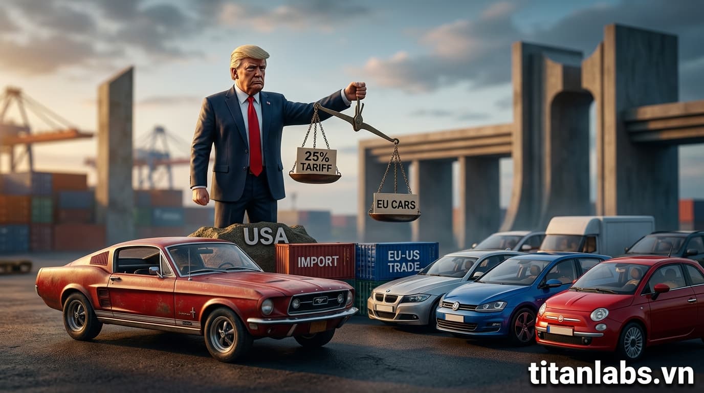 Trump dọa tăng thuế xe EU lên 25%