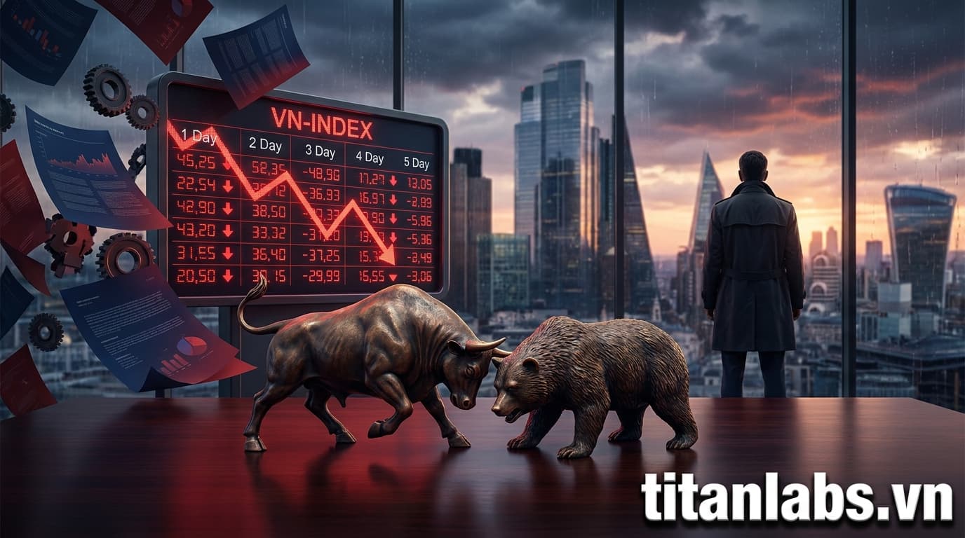 VN-Index giảm 5 phiên liền, rủi ro điều chỉnh còn tiếp diễn